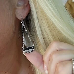 Rocky Mountain Moonlight Chain Drop Earrings